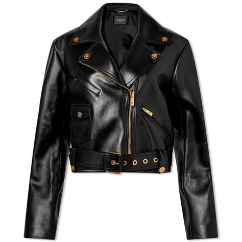 versace last season jackets|Versace biker jacket.